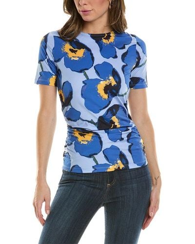 Carolina Herrera Ruched T-shirt - Blue