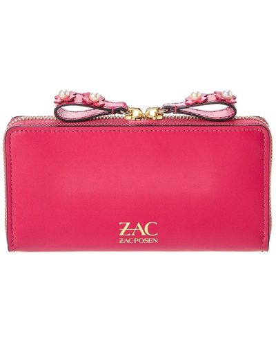 Zac Zac Posen Eartha Zipped Leather Wallet - Purple