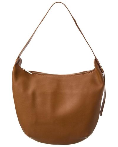 The Row Allie N/s Leather Hobo Bag - Brown