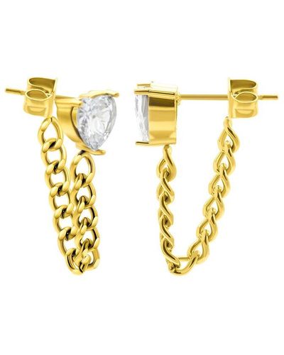 Adornia 14k Plated Dangle Earrings - Metallic