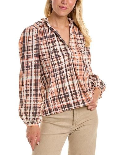 Joie Shirred Top - Brown