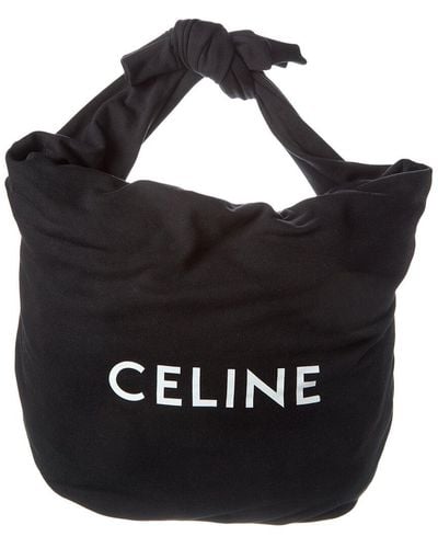 Celine Logo Shoulder Bag - Black