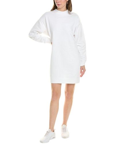 Vince Sweatshirt Mini Dress - White