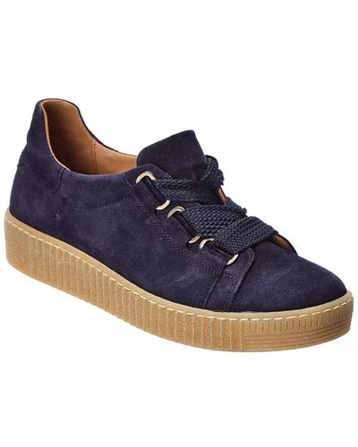 Gabor Shoes Suede Sneaker - Blue