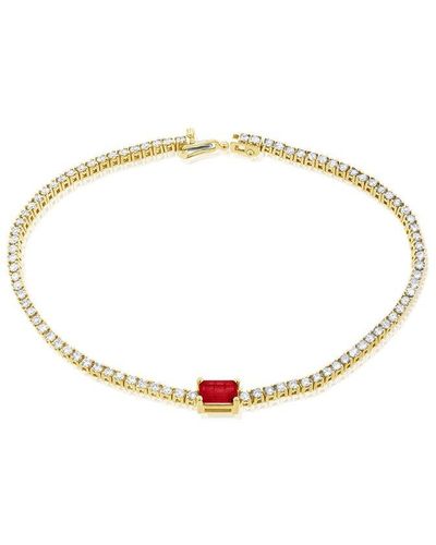 Sabrina Designs 14k 2.36 Ct. Tw. Diamond & Ruby Tennis Bracelet - White