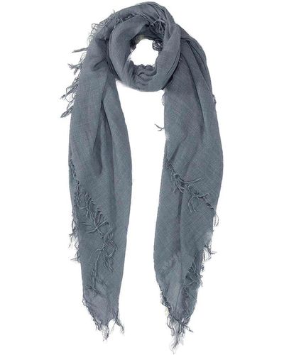 Blue Pacific Heathered Cashmere Scarf - Blue