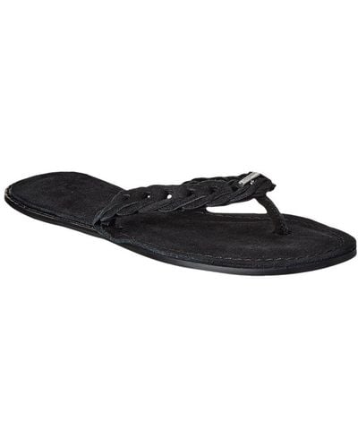 Rag & Bone Melrose Suede Thong Sandal - Black