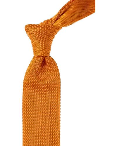 Paisley & Gray Stanley Mandarin Knit Tie - Orange