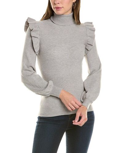 emmie rose Turtleneck Sweater - Gray