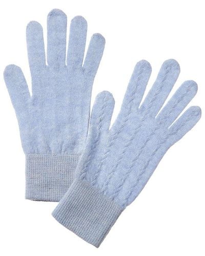 SCOTT & SCOTT LONDON Cable Cashmere Gloves - Blue