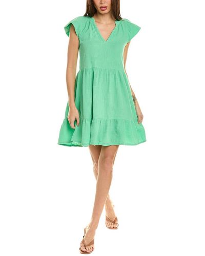 Nation Ltd Padma Ruffled Mini Dress - Green