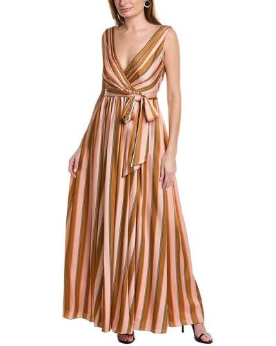 Badgley Mischka Stripe Gown - Pink