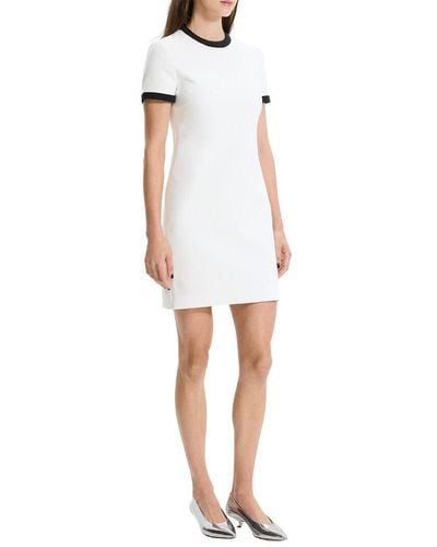 Theory Bicolor Mini Dress - White