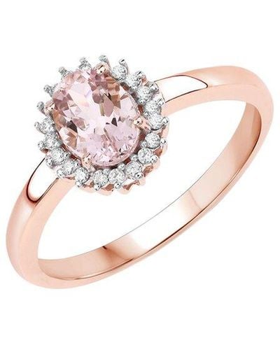 Diana M. Jewels Fine Jewellery 14k Rose Gold 0.81 Ct. Tw. Diamond & Morganite Ring - Pink