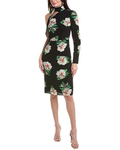 Mikael Aghal One-shoulder Cocktail Dress - Green