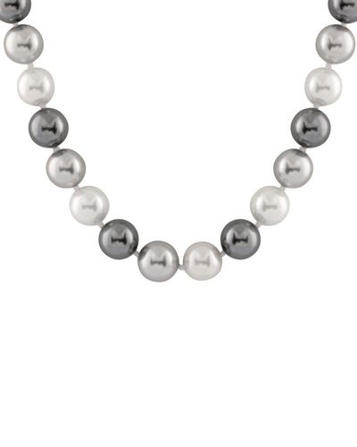 Splendid Silver 12-13mm Shell Pearl Necklace - Metallic