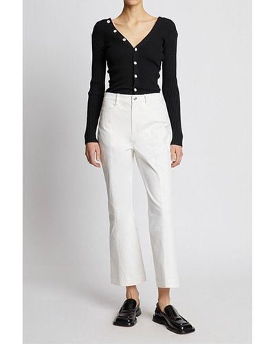 Proenza Schouler Twill Cropped Pant - White