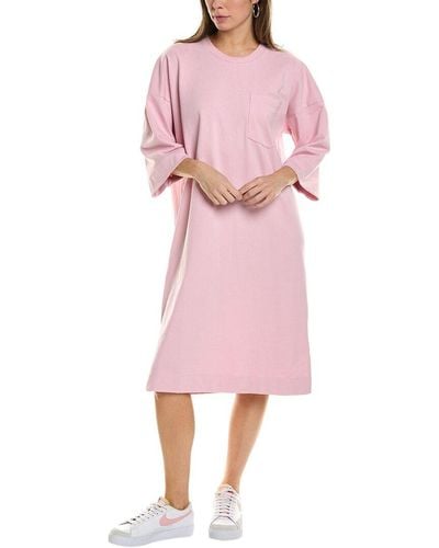 Ganni Relaxed T-shirt Dress - Pink