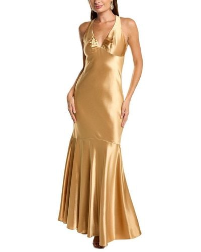Issue New York V-neck Gown - Metallic