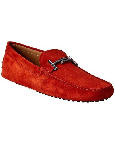 Tod's Tod' Gommino Suede Driver - Red