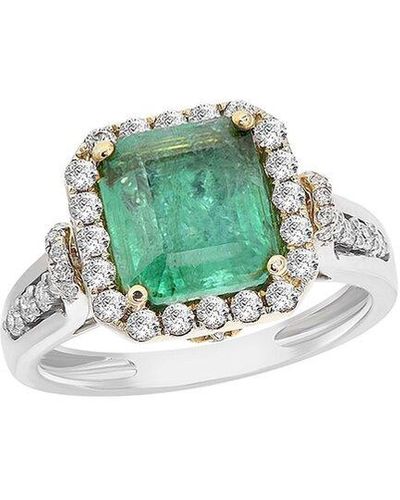 Diana M. Jewels 18k Two-tone 4.09 Ct. Tw. Diamond Ring - Green