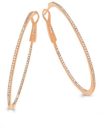 Sabrina Designs 14k Rose Gold 0.62 Ct. Tw. Diamond Inside Out Hoops - White