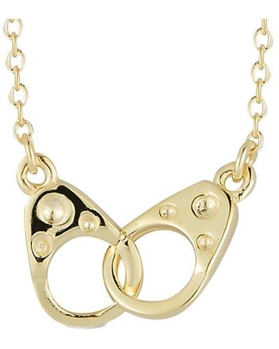 Glaze Jewelry 14k Over Silver Dainty Handcuff Necklace - Metallic