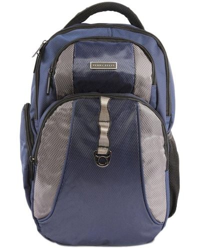 Perry Ellis 14 Business Backpack - Blue