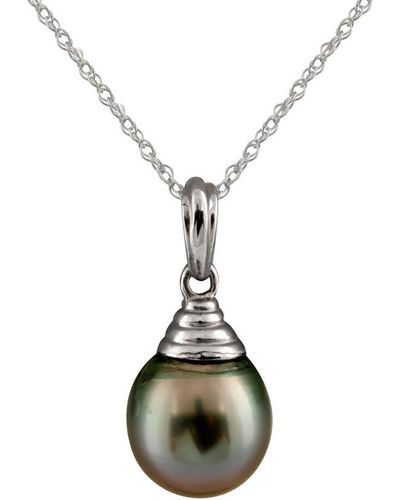 Splendid 14k 9-9.5mm Tahitian Pearl Necklace - Multicolor