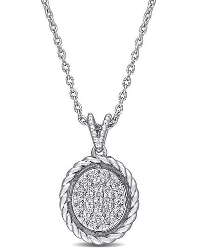 Diamond Select Cuts 18k 0.16 Ct. Tw. Diamond Medallion Necklace - White