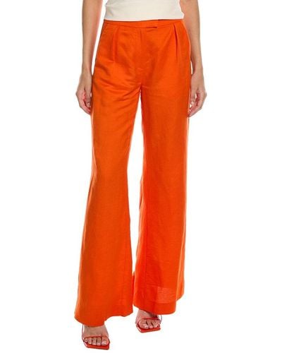 Nicholas Carly Linen-blend Pant - Orange