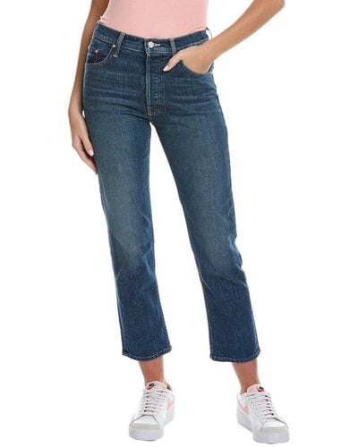 Mother Denim The Tomcat Ankle Cannonball Straight Leg Jean - Blue