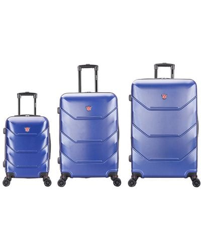 DUKAP Zonix Hardside 3pc Luggage Set - Blue