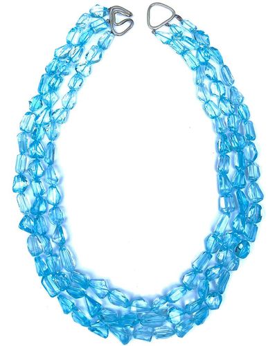 Arthur Marder Fine Jewelry 14k Topaz Necklace - Blue