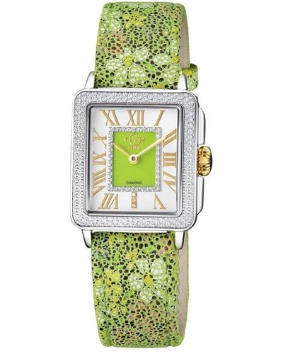 Gv2 Padova Floral Diamond Watch - Green