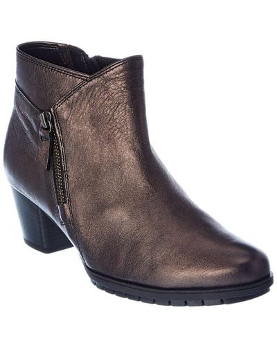 Gabor Leather Bootie - Gray