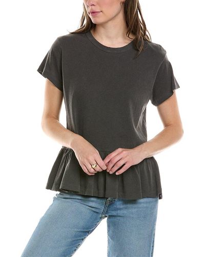 The Great The Ruffle T-shirt - Black