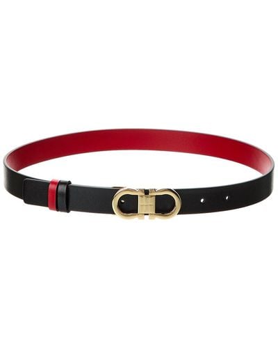 Ferragamo Ferragamo Gancini Reversible & Adjustable Leather Belt - Red