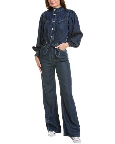 7 For All Mankind Ultra High Rise Jo Jumpsuit Jean - Blue