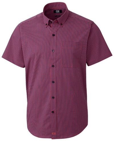 Cutter & Buck Anchor Gingham Shirt - Purple