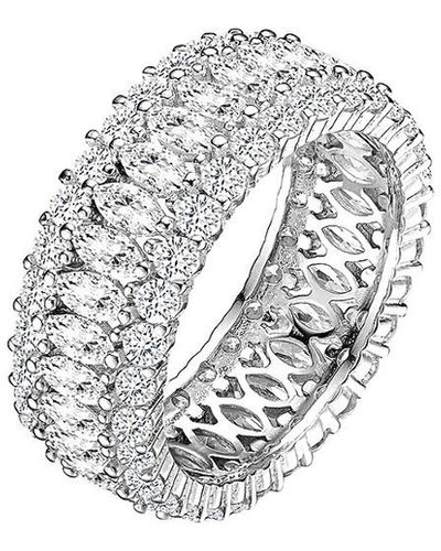 Genevive Jewelry Silver Ring - White
