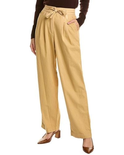 Sea Therese Twill Pleated Pant - Yellow