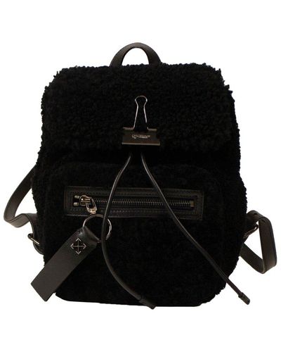 Off-White c/o Virgil Abloh Montone Binder Mini Leather Backpack - Black