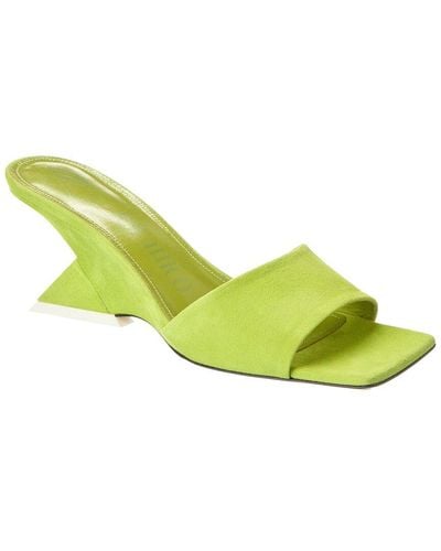 The Attico Cheope Suede Mule - Yellow