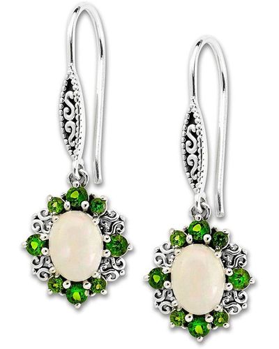 Samuel B. Silver 2.33 Ct. Tw. Gemstone Earrings - White