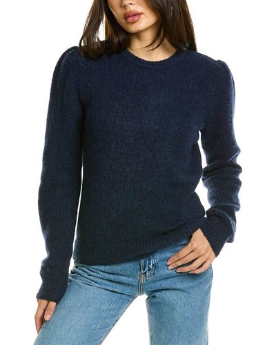 The Kooples, Sweaters, The Kooples Blue Round Neck Jacquard Wool Blend  Sweater