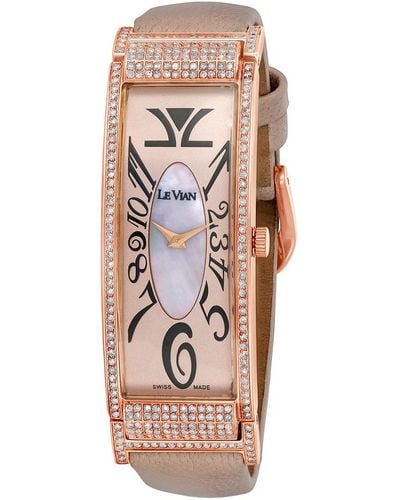 Le Vian Le Vian Leather Diamond Watch - Multicolor