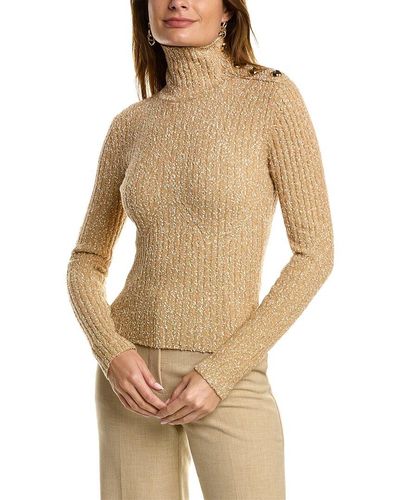St. John Tweed Wool-blend Sweater - Natural