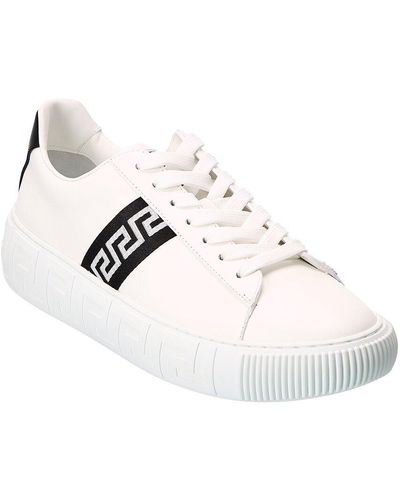 Versace Leather Trainer - White