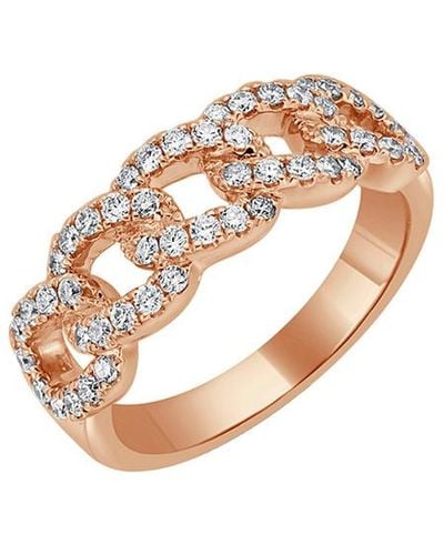 Sabrina Designs 14k Rose Gold 0.45 Ct. Tw. Diamond Link Ring - White